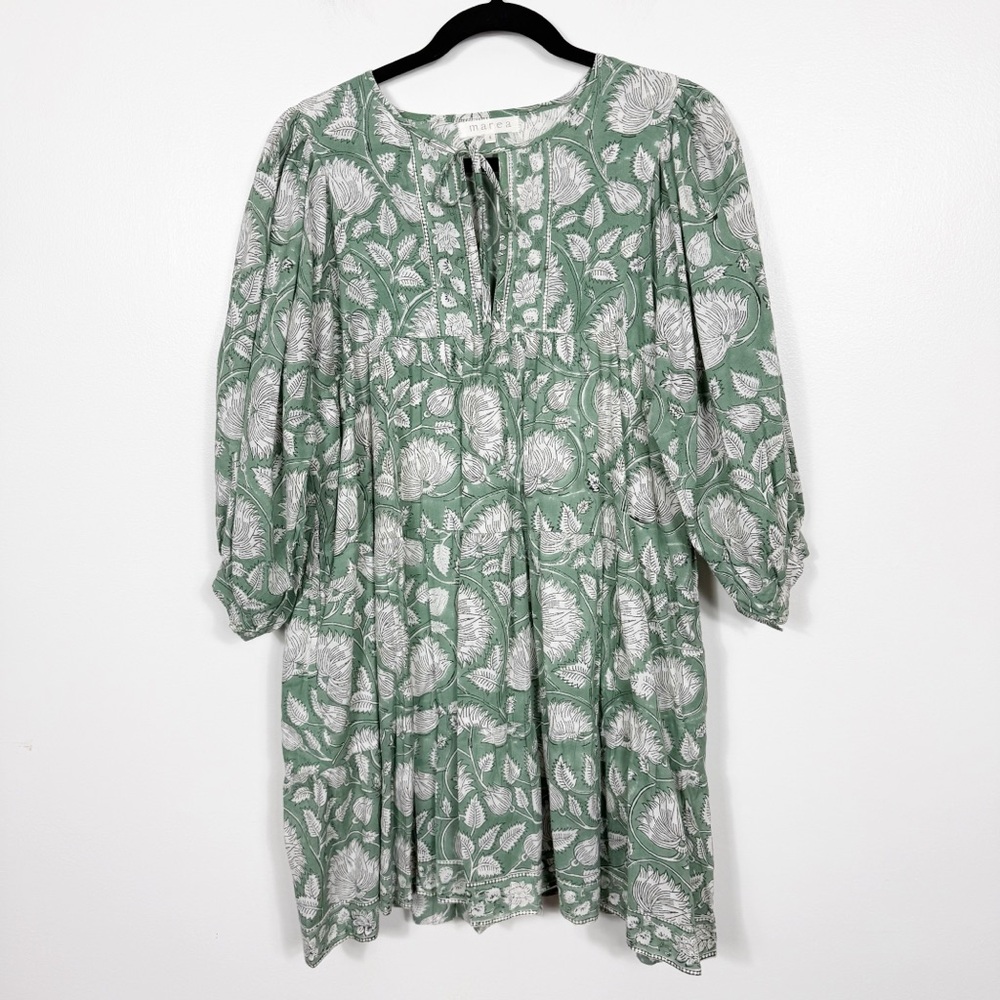 Marea by Liz Joy Casita Floral Cotton Flowy Mini Dress Size Small